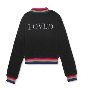 SPIRITUAL GANGSTER**Embroidered Sherpa Jacket $148